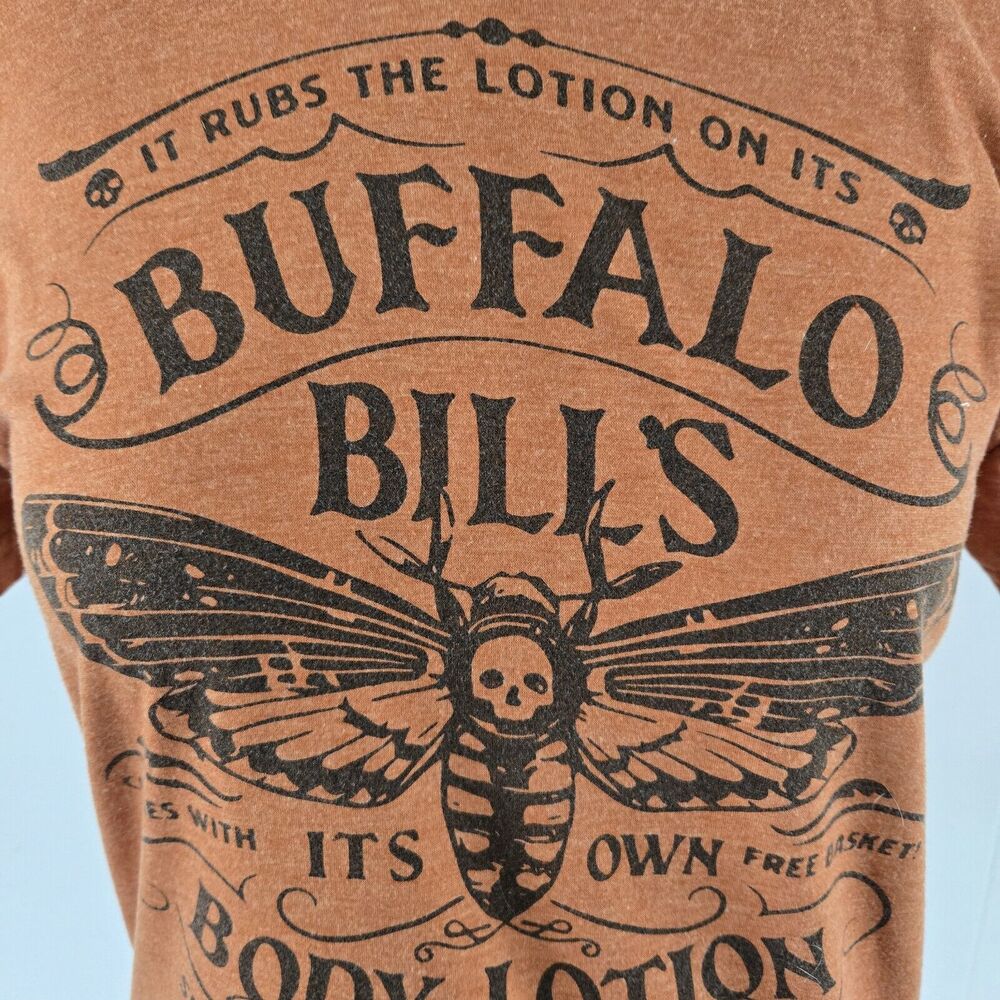 Buffalo Bills Short Sleeve‎ T-shirt Body Lotion Rust Color Western Womens Sz Med - Picture 2 of 10